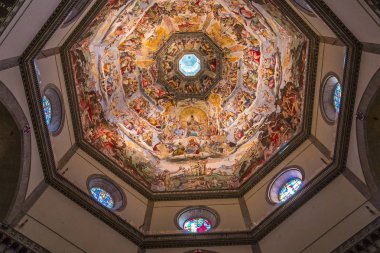 Floransa, İtalya, 24 Ekim 2015: interios ve mimari detaylarını katedral Santa Maria del fiore, 24 Ekim 2015 Floransa, İtalya