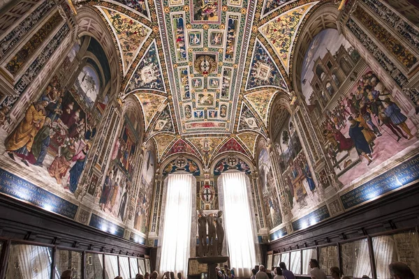 Siena Italien Juni 2016 Architektonische Details Der Piccolomini Bibliothek Siena — Stockfoto