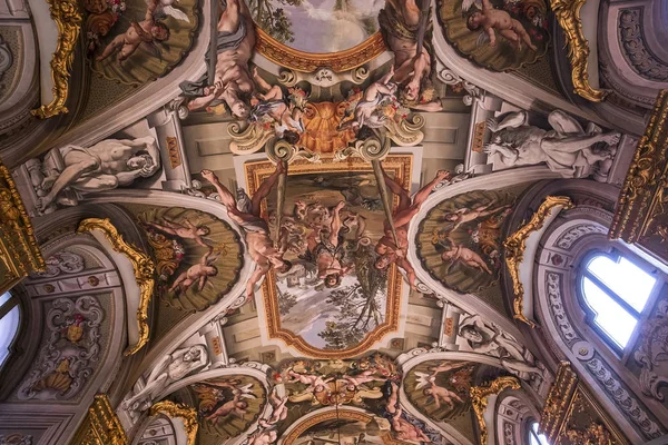 Řím Itálie Června 2015 Interiéry Architektonické Detaily Galerie Doria Pamphilj — Stock fotografie