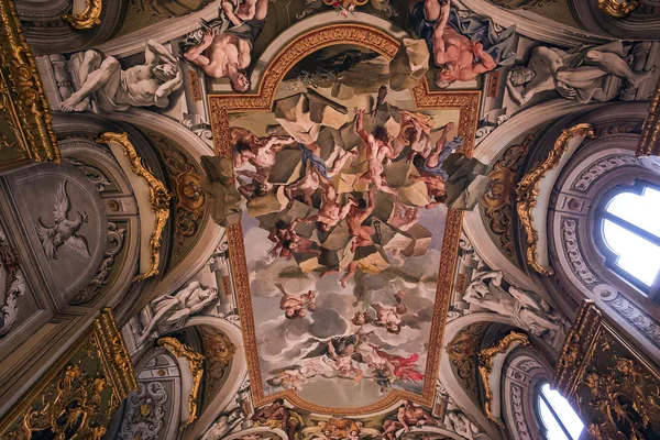 Rzym Włochy Czerwca 2015 Wnętrza Detale Architektoniczne Doria Pamphilj Gallery — Zdjęcie stockowe