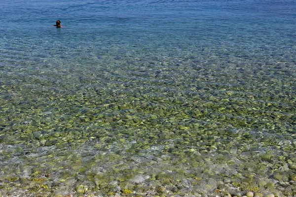 Magne Peloponnese Yunanistan Çakıl Plaj Kokkala Köyde — Stok fotoğraf