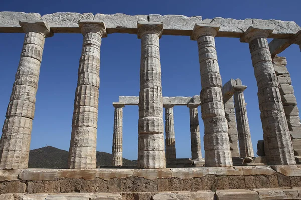 Cape Sounion Grecia Settembre 2017 Tempio Poseidone Capo Sounion Settembre — Foto Stock