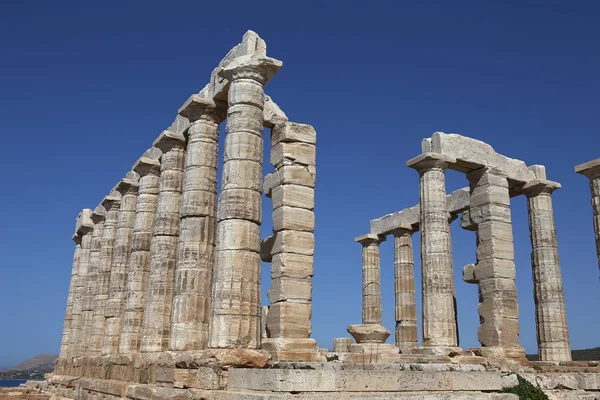 Cape Sounion Grecia Settembre 2017 Tempio Poseidone Capo Sounion Settembre — Foto Stock