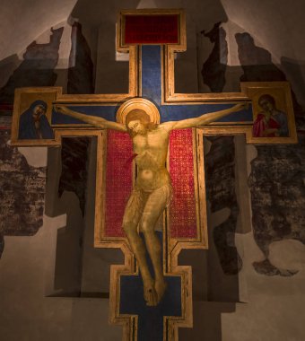 Floransa, İtalya, 26 Ekim 2015: iç mekanlar ve mimari detaylar Santa Croce Bazilika, 26 Ekim 2015 Floransa, İtalya