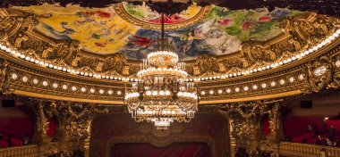 PARIS, Fransa, 22 ARALIK: 22 ARALIK, Palais Garnier, Paris Operası 'nın iç manzarası 22 Aralık 2012' de Paris, Fransa 'da gösterildi. 
