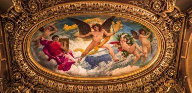 PARIS, Fransa, 22 ARALIK: 22 ARALIK, Palais Garnier, Paris Operası 'nın iç manzarası 22 Aralık 2012' de Paris, Fransa 'da gösterildi. 