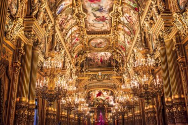 PARIS, Fransa, 22 ARALIK: 22 ARALIK, Palais Garnier, Paris Operası 'nın iç manzarası 22 Aralık 2012' de Paris, Fransa 'da gösterildi. 