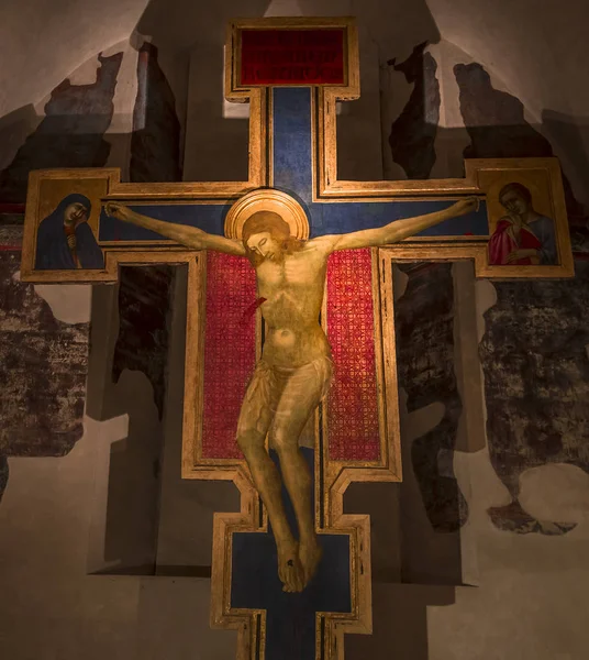 Florencja Włochy Października 2015 Wnętrza Detale Architektoniczne Bazyliki Santa Croce — Zdjęcie stockowe