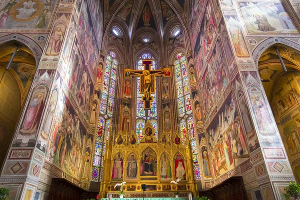 Флоренція Італія Жовтня 2015 Інтер Єри Архітектурні Деталі Базиліки Санта — стокове фото