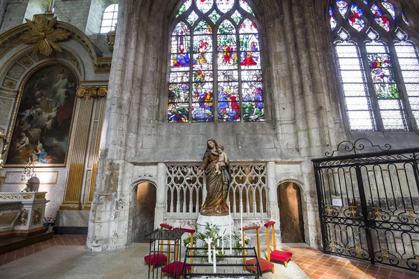 Beauvais Francia Abril 2017 Interiores Detalles Arquitectónicos Catedral Saint Etienne — Foto de Stock