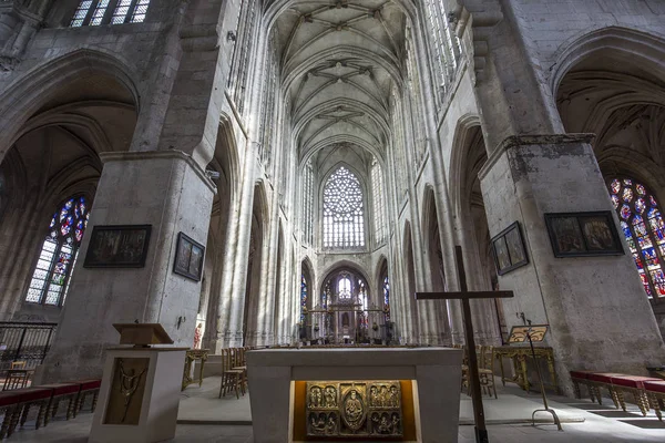 Beauvais Frankrike April 2017 Interiörer Och Arkitektoniska Detaljer Saint Etienne — Stockfoto