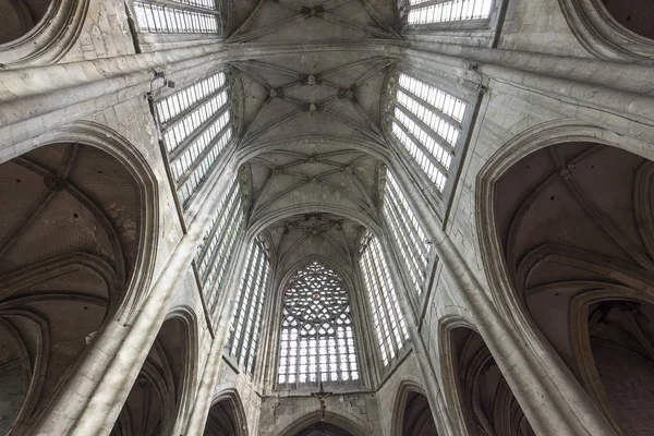 Beauvais Francia Abril 2017 Interiores Detalles Arquitectónicos Catedral Saint Etienne —  Fotos de Stock
