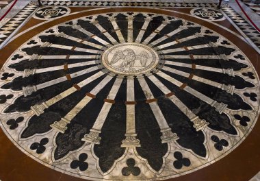Siena, İtalya, 11 Haziran 2016: zemin mermer kaplama duomo, Siena katedral, 11 Haziran 2016 Siena, İtalya'nın detais