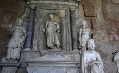 Pisa, İtalya, 06 Haziran 2016: iç ve mimari detaylarını Camposanto, 06 Haziran 2016 Pisa, İtalya