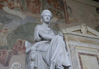 Pisa, İtalya, 06 Haziran 2016: iç ve mimari detaylarını Camposanto, 06 Haziran 2016 Pisa, İtalya