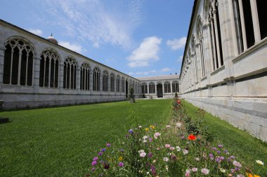 Pisa, İtalya, 06 Haziran 2016: iç ve mimari detaylarını Camposanto, 06 Haziran 2016 Pisa, İtalya
