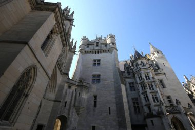 Pierrefonds, Fransa, 13 Ağustos 2016: dış ve içinde Pierrefonds, Oise, Fransa chateau de Pierrefonds, 15 Ağustos, 2016 mimari detaylar