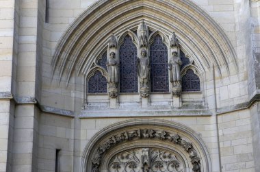 Pierrefonds, Fransa, 13 Ağustos 2016: dış ve içinde Pierrefonds, Oise, Fransa chateau de Pierrefonds, 15 Ağustos, 2016 mimari detaylar