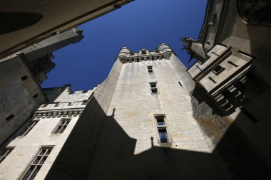 Pierrefonds, Fransa, 13 Ağustos 2016: dış ve içinde Pierrefonds, Oise, Fransa chateau de Pierrefonds, 15 Ağustos, 2016 mimari detaylar