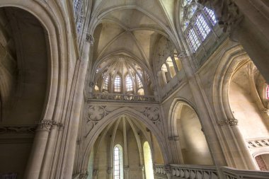Pierrefonds, Fransa, 13 Ağustos 2016: iç mekanlar ve chateau de Pierrefonds, 15 Ağustos, 2016 ayrıntılarda Pierrefonds, Oise, Fransa