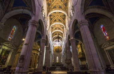 Lucca, İtalya, 04 Haziran 2016: mimari detaylar San Martin duomo Katedrali, 04 Haziran 2016 Lucca, Toskana, İtalya