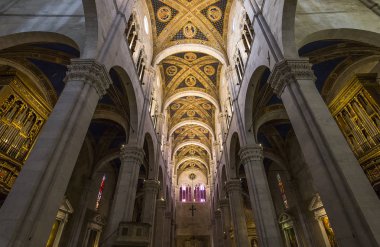 Lucca, İtalya, 04 Haziran 2016: mimari detaylar San Martin duomo Katedrali, 04 Haziran 2016 Lucca, Toskana, İtalya