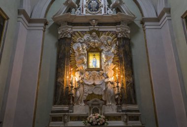 Lucca, İtalya, 04 Haziran 2016: iç mekanlar ve mimari detaylar san Frediano bazilika, 04 Haziran 2016 Lucca, Toskana, İtalya