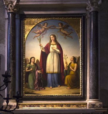 Lucca, İtalya, 07 Haziran 2016: San Michele foro Kilisesi, 07 Haziran 2016 Lucca, Toskana, İtalya, mimari detaylar