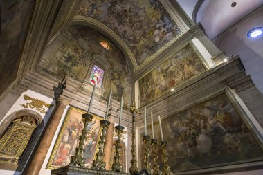 Lucca, İtalya, 07 Haziran 2016: mimari detaylar San Paolino Kilisesi, 07 Haziran 2016 Lucca, Toskana, İtalya