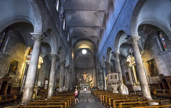 Lucca Itália Junho 2016 Detalhes Arquitetônicos San Michele Foro Church — Fotografia de Stock