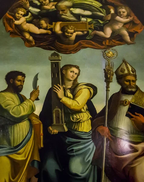 Λούκα Ιταλία Ιουνίου 2016 Αρχιτεκτονικές Λεπτομέρειες Της Εκκλησίας San Paolino — Φωτογραφία Αρχείου