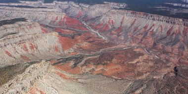 Colorado Büyük Kanyon, Arizona, ABD, havadan görünümü