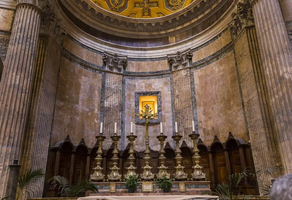 Interiores do Panteão, Roma, Itália — Fotografia de Stock