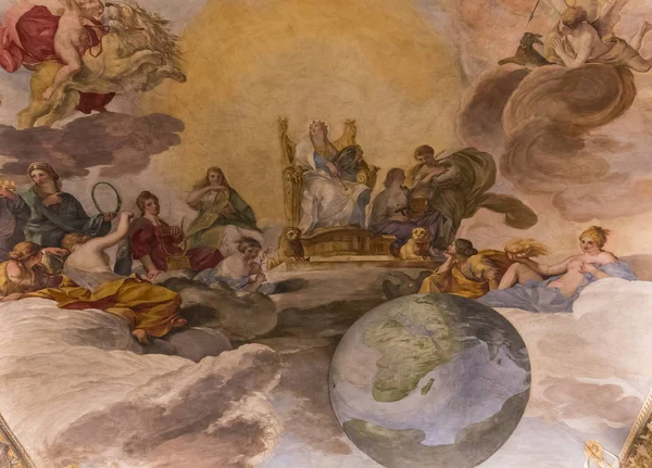 Fresk sufit w Palazzo Barberini, Rzym, Włochy — Zdjęcie stockowe