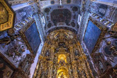 Sevilla, Endülüs, İspanya, 25 Mayıs 2017: Santa maria Magdalena Kilisesi, 25 Mayıs 2017 Seville, andalusia, İspanya İç