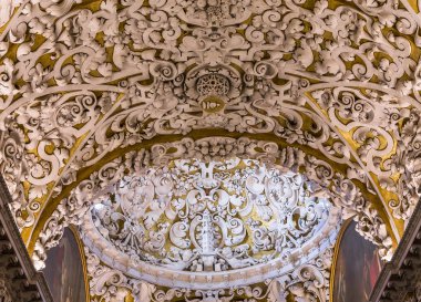 Sevilla, Endülüs, İspanya, 25 Mayıs 2017: Santa maria la blanca Kilisesi, 25 Mayıs 2017 Seville, andalusia, İspanya İç