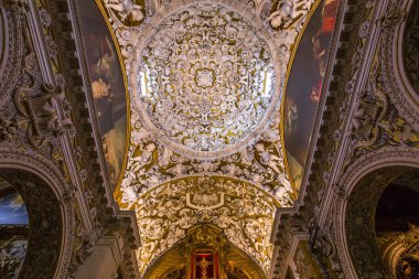 Sevilla, Endülüs, İspanya, 25 Mayıs 2017: Santa maria la blanca Kilisesi, 25 Mayıs 2017 Seville, andalusia, İspanya İç