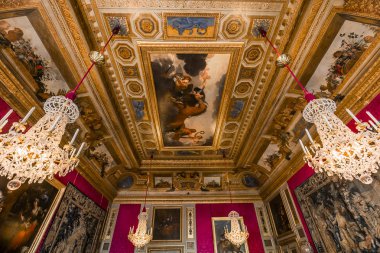 MAINCY, FRANCE, 30 Mart 2017: Vaux le Vikont kalesinin mimari detayları, 30 Mart 2017, Maincy, Fransa