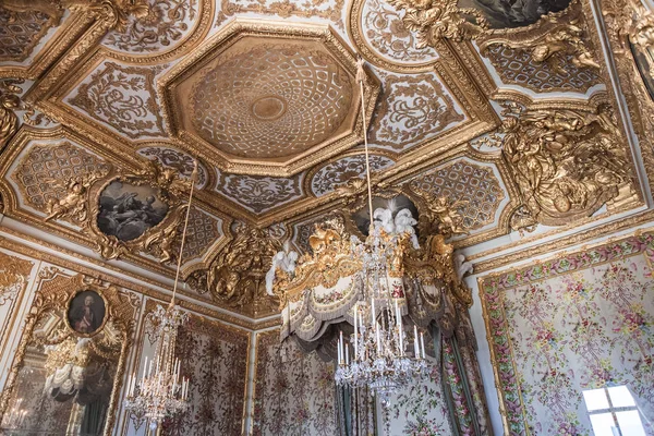 Versailles Fransa Temmuz 06: Paris, Fransa, iç, mimari detaylar bir Chateau de Versailles, tavanları yakınındaki. 06 Temmuz 2013 yılında Versailles, Fransa