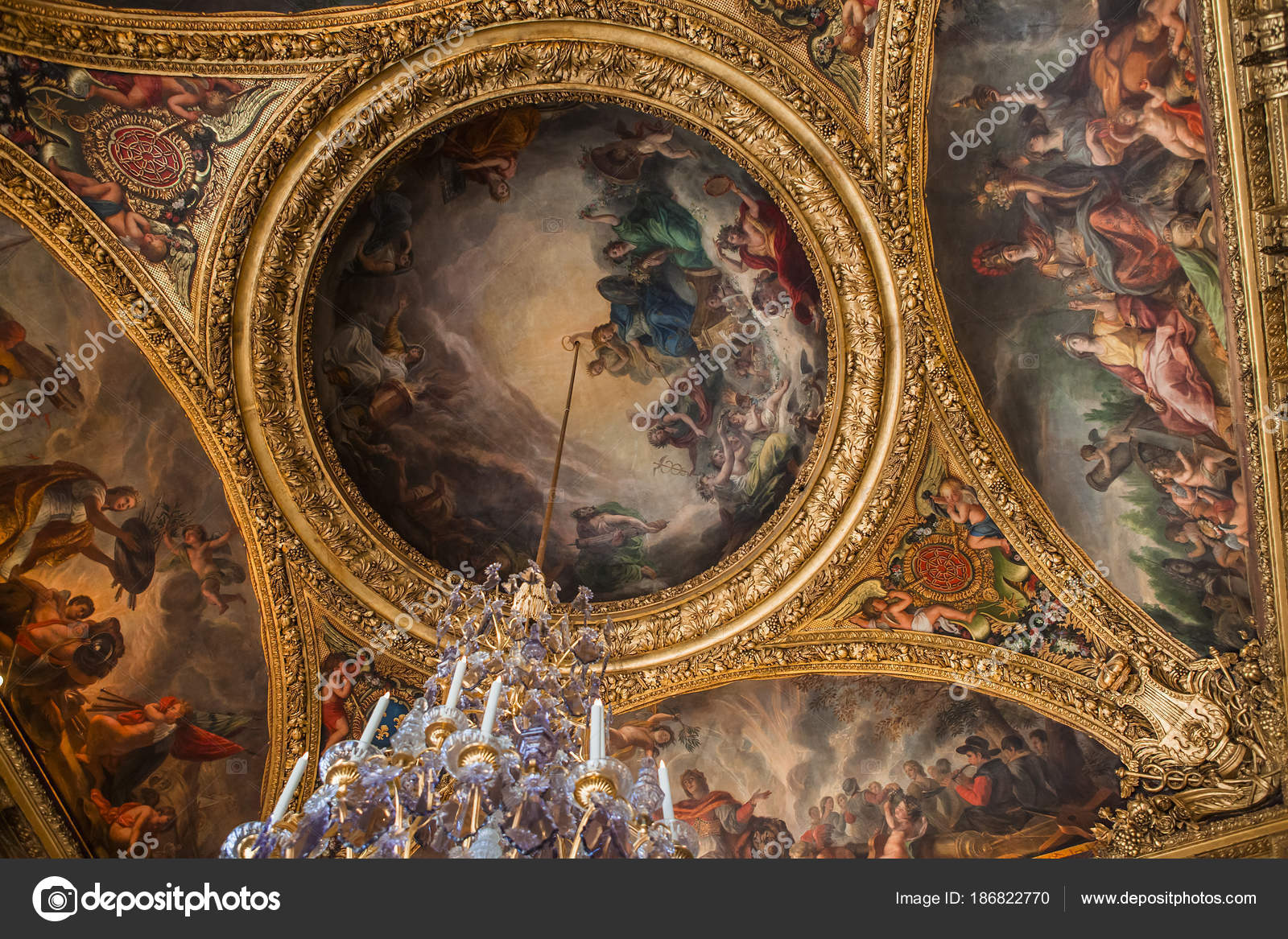 Versailles France July Hall Mirrors Chateau Versailles Paris