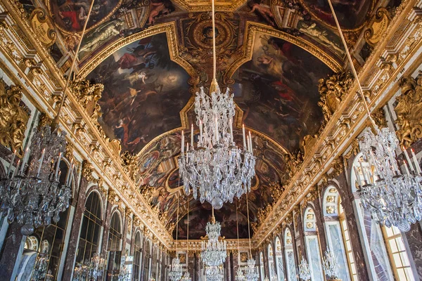 Versailes França Julho Hall Espelhos Chateau Versailles Perto Paris França — Fotografia de Stock