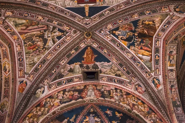 Siena Itálie Června 2016 Interiéry Architektonické Výzdoby Křtitelnice Siena Cathedral — Stock fotografie