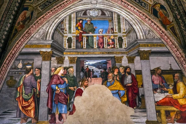 Siena Italia Iunie 2016 Interioare Decoruri Arhitecturale Ale Botezului Catedrala — Fotografie, imagine de stoc