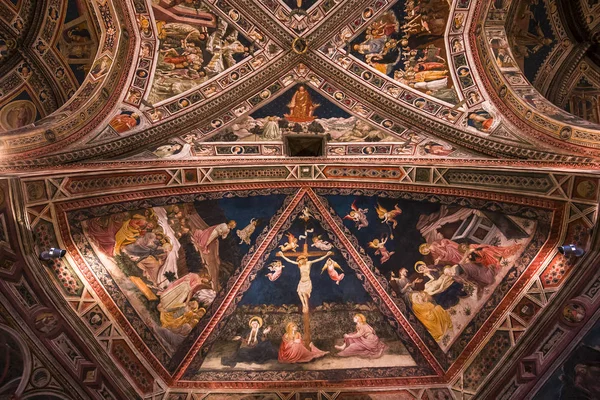 Siena Italie Juin 2016 Intérieurs Décors Architecturaux Baptistère Cathédrale Sienne — Photo