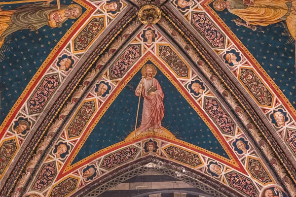 Siena Italy June 2016 Interiører Arkitektoniske Utsmykninger Ved Dåpsbygningen Siena – stockfoto