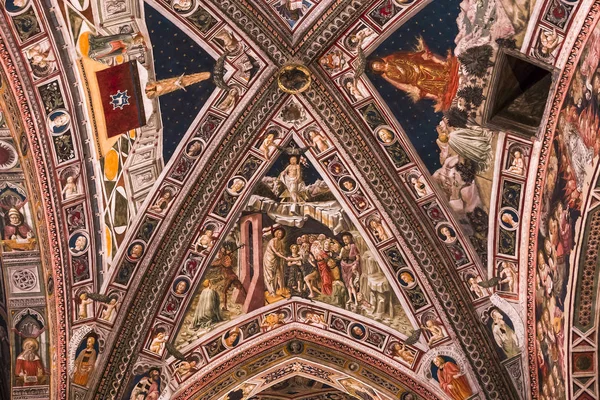 Siena Italien Juni 2016 Interiörer Och Arkitektoniska Dekorer Baptisteriet Sienas — Stockfoto