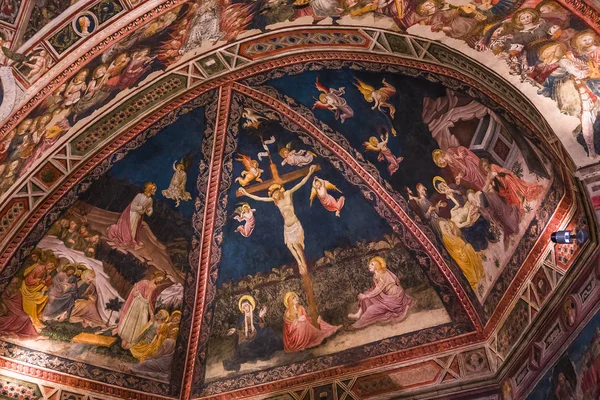 Siena Itálie Června 2016 Interiéry Architektonické Výzdoby Křtitelnice Siena Cathedral — Stock fotografie