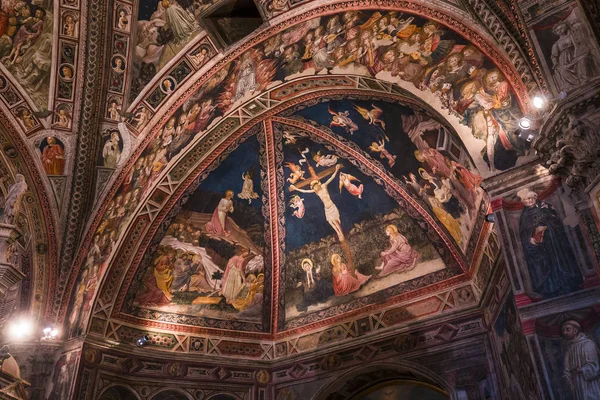 Siena Itálie Června 2016 Interiéry Architektonické Výzdoby Křtitelnice Siena Cathedral — Stock fotografie