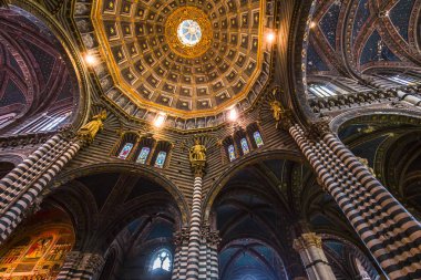 iç mekanlar ve dekorlar Siena katedralinin, Siena, İtalya