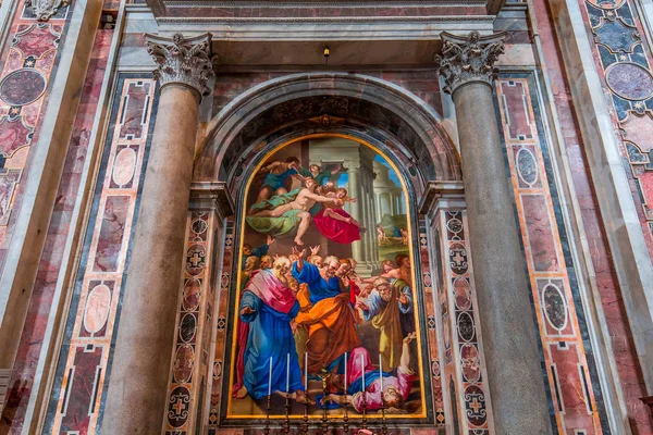 Ватикан Июня 2015 Интерьеры Архитектурные Детали Фасада Собора Святого Петра — стоковое фото